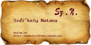 Székely Natasa névjegykártya